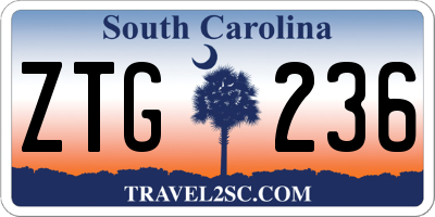 SC license plate ZTG236