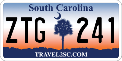 SC license plate ZTG241