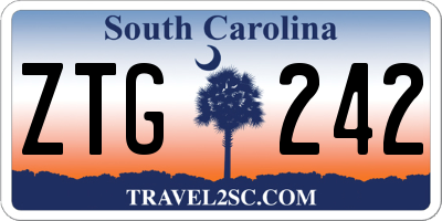 SC license plate ZTG242