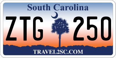 SC license plate ZTG250