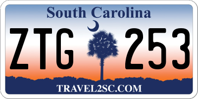 SC license plate ZTG253