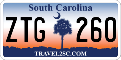 SC license plate ZTG260