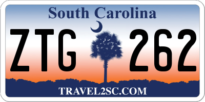 SC license plate ZTG262