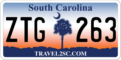 SC license plate ZTG263