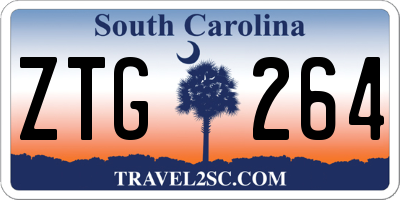 SC license plate ZTG264