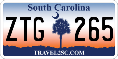 SC license plate ZTG265
