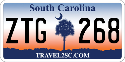 SC license plate ZTG268