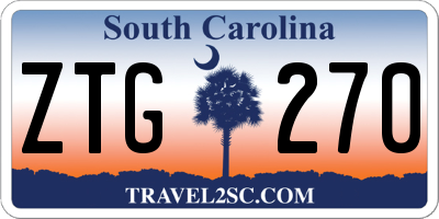SC license plate ZTG270