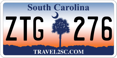 SC license plate ZTG276