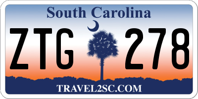 SC license plate ZTG278