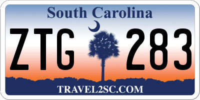 SC license plate ZTG283