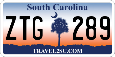 SC license plate ZTG289
