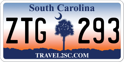 SC license plate ZTG293
