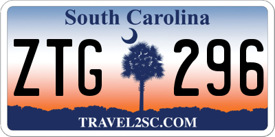 SC license plate ZTG296