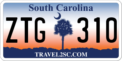 SC license plate ZTG310