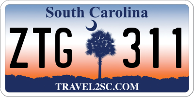SC license plate ZTG311