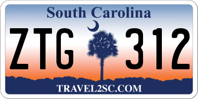 SC license plate ZTG312