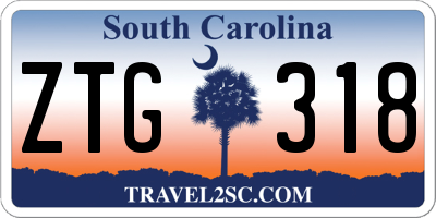 SC license plate ZTG318