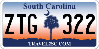 SC license plate ZTG322