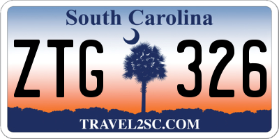 SC license plate ZTG326