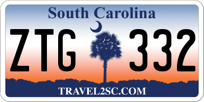 SC license plate ZTG332