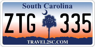 SC license plate ZTG335