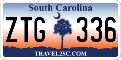 SC license plate ZTG336