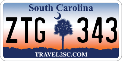SC license plate ZTG343