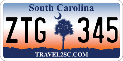 SC license plate ZTG345