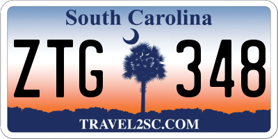 SC license plate ZTG348