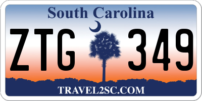 SC license plate ZTG349