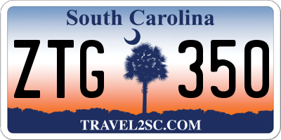 SC license plate ZTG350