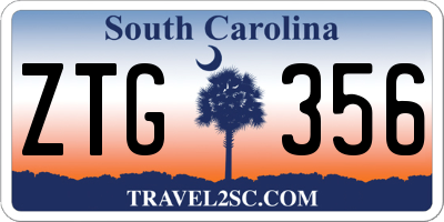 SC license plate ZTG356