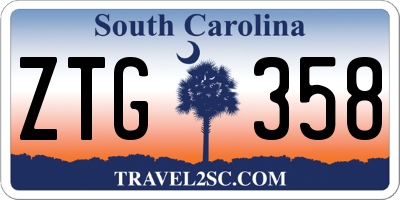 SC license plate ZTG358