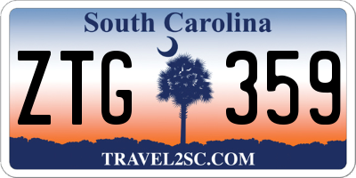 SC license plate ZTG359