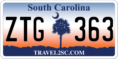 SC license plate ZTG363