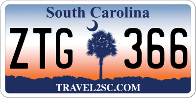 SC license plate ZTG366