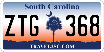 SC license plate ZTG368