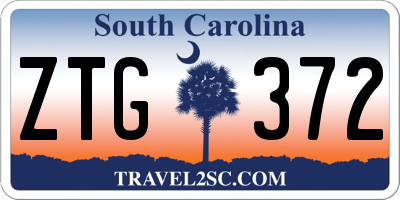 SC license plate ZTG372