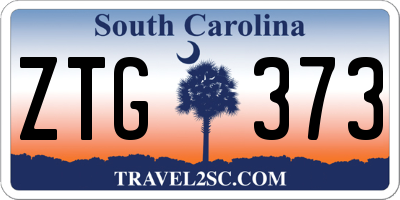 SC license plate ZTG373