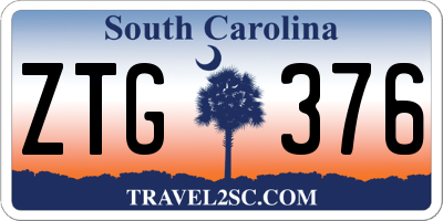 SC license plate ZTG376