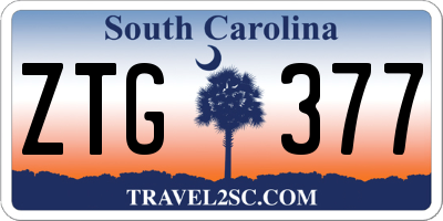 SC license plate ZTG377