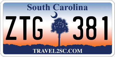 SC license plate ZTG381