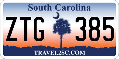 SC license plate ZTG385