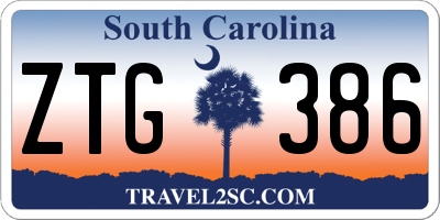SC license plate ZTG386