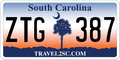SC license plate ZTG387