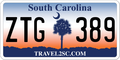 SC license plate ZTG389