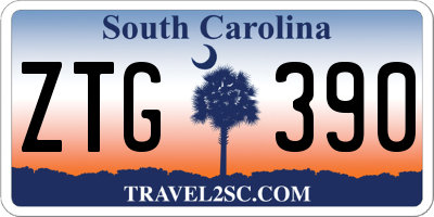 SC license plate ZTG390