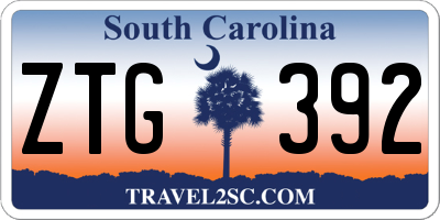 SC license plate ZTG392