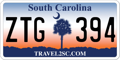 SC license plate ZTG394